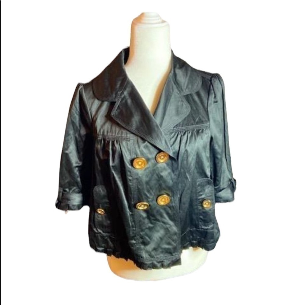 JUICY Couture Silky Babydoll Double Breasted Coat M